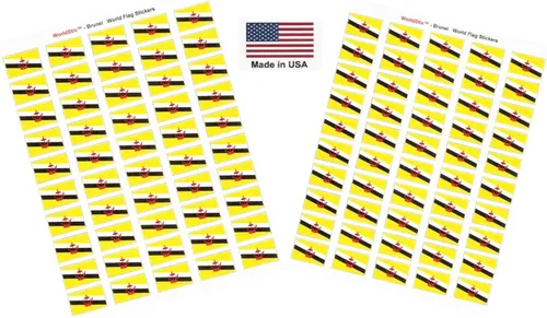 Vista 80 de 100 calcomanías de la bandera de Afganistán, dos hojas de 50, 1.5" x 1" hechas en Estados Unidos, calcomanías autoadhesivas para álbum de recortes