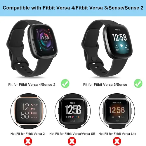 Vista 6 de Meliya Correas de cuero compatibles con Fitbit Versa 4, Fitbit Versa 3, Sense 2, correas de reloj Fitbit Sense para mujeres y hombres, correas