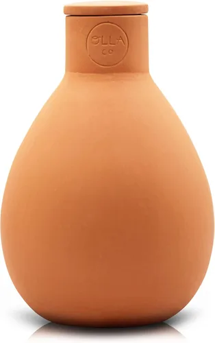 The Olla Company Olla Clásica de Riego con Tapa - Terracota de Riego Automático hasta 2 pies de Diámetro para Jardines, Camas Elevadas y Macetas -