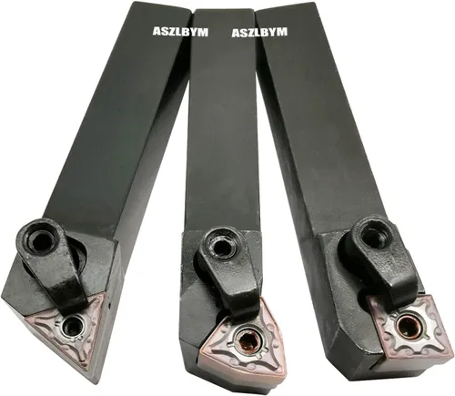 Vista 3 de Juego de 3 piezas de soporte de herramientas de torneado de carburo indexable de círculo exterior para torno de metal de 5/8" MTJNR1616H16 +