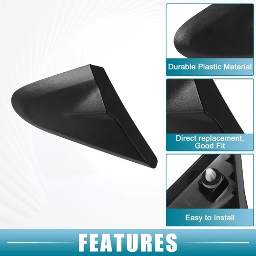 Vista 4 de Cubierta de guardabarros triangular para espejo delantero derecho No.95461590 Panel de ajuste triangular para Chevrolet Sonic 2012-2020 ABS plástico