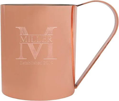 Vista 5 de Monograma personalizado 14oz. Taza de cobre Moscú Mule