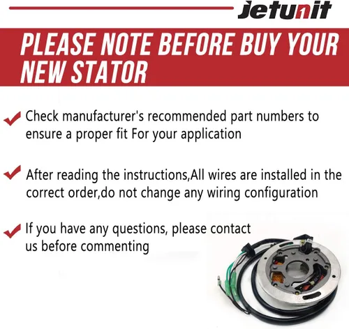 Vista 3 de Estátor para Yamaha Jetski 6R8-85560-10-00,62T-85560-00-00,6R7-85560-10-00 Wave Raider 700 /Wave Venture 700 /SuperJet 700 /Wave Blaster 700 /Wave