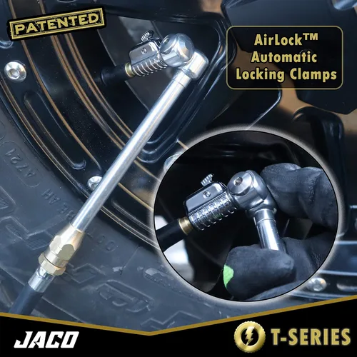 Vista 5 de JACO ElitePro - Medidor digital de presión de neumáticos con portabrocas de aire para neumáticos Lightning serie T, 200 PSI Medidor de presión