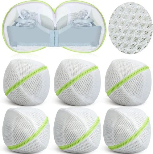 Vista 14 de Shappy 6 bolsas de lavado de brasieres para ropa sucia de malla, ropa interior, ropa interior, bolsas de lavado con cremallera para mujeres