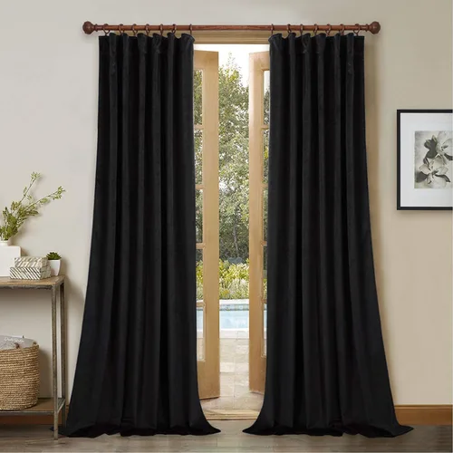 Vista 22 de StangH Cortinas de Terciopelo 42x84 pulgadas Beige Camello Oscurecedoras Resistentes al Calor Cobertura de Ventana Aplastadas Decoración del Hogar