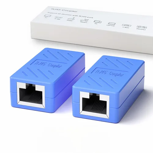 Vista 8 de Dingsun Acoplador RJ45, extensor Ethernet para conector hembra a hembra Cat7/Cat6/Cat5e/Cat5 (1 paquete, negro)