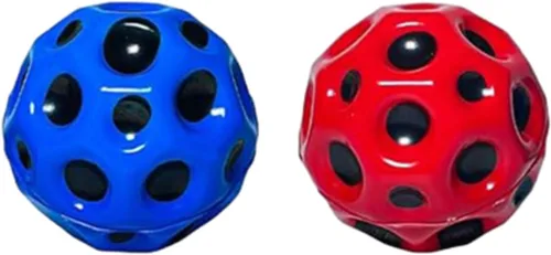 Bola de rebote súper alta, bola de rebote de cráter lunar, tema de galaxia de alto rebote, regalos para niños, fácil de agarrar y atrapar, para uso