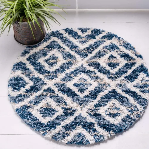 Vista 17 de Unique Loom Hygge Shag Collection - Alfombra rectangular de 2 pies 2 pulgadas x 3 pies 1 pulgada, color blanco y negro