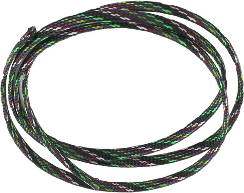 Vista 64 de Wenheww - Funda de cable trenzada expandible de PET, de 1.64 pies a 3/8 pulgadas, manga negra para organización de cables, protector de cable