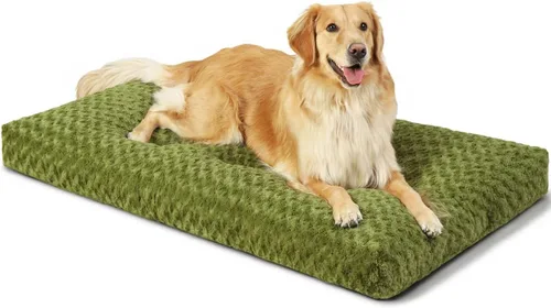 Vista 11 de KSIIA Cama lavable para perro, cama de lujo para perros, cómoda almohadilla antideslizante para mascotas, para razas de perros grandes, jumbo, Gris