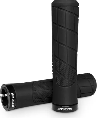 BUCKLOS Single Lock-on Bike Handlebar Grips - Mountain Bike MTB Ergonomic Anti-Slip Handle Grip - Bicycle Comfort Locking Handle Bar for BMX/Cruiser
