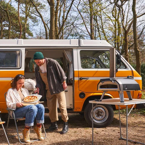 Vista 9 de Ooni Karu 2 Horno de Pizza al Aire Libre Multi-Combustible - Horno de Pizza al Aire Libre de Madera y Gas con Piedra para Pizza y Termómetro