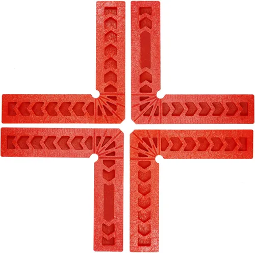 Vista 2 de KINJOEK 6 cuadrados de posicionamiento de 4 pulgadas y 90 grados, abrazaderas de ángulo recto para carpintería, herramienta cuadrada de sujeción