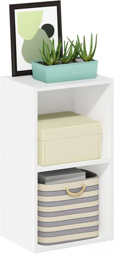 Vista 44 de Furinno - Estantería de 5 cubos serie Luder para libros y almacenamiento, color blanco y verde