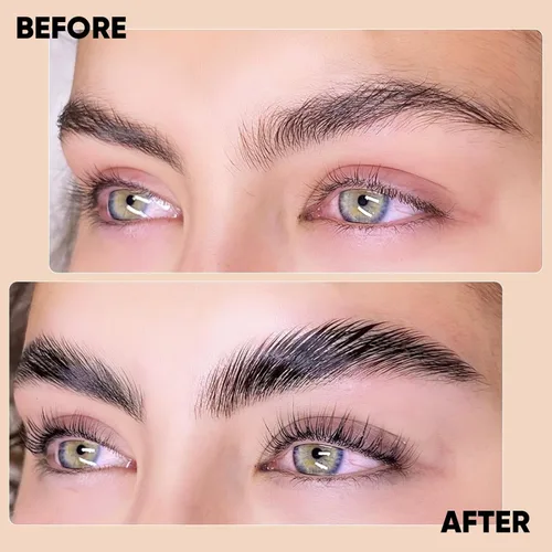 Vista 3 de Libeauty Kit de elevación de pestañas y color para cejas con color negro, permanente de elevación rápida y coloración voluminosa con herramientas