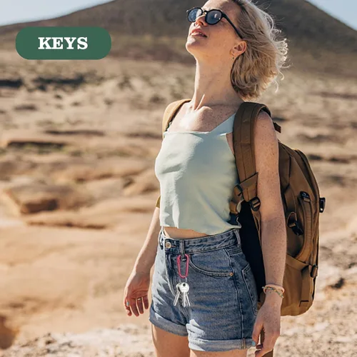 Vista 5 de Craebuer Carabiner, 2 inch D-Ring Locking Carabiner Clip, Snap Hook Sport Accessories for Outdoor Camping Hiking