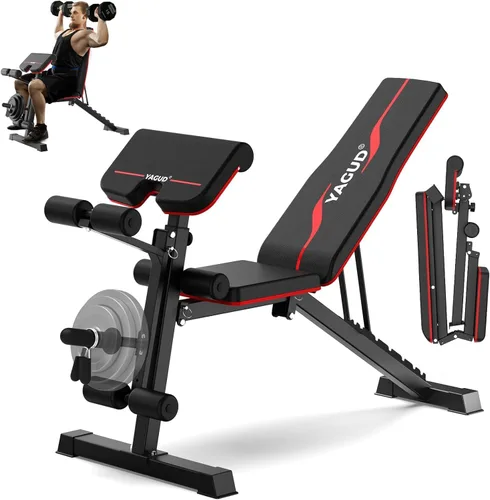 Vista 7 de Weight Bench Press, Adjustable Workout Benches for Home Gym Dumbbell Exercise, 800 LB Stable Incline Decline Bench for Full Body Workout, 2 Sec Fast