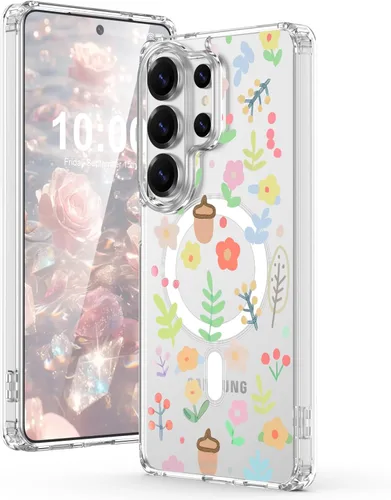 Vista 9 de DAKORIE Funda protectora para Samsung Galaxy S26 Ultra con flor S26 Ultra funda protectora para Galaxy S26 Ultra 5G 2026 mujeres - A