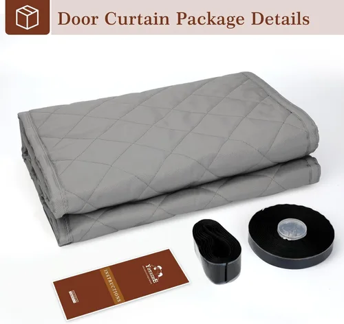 Vista 9 de Yotache - Cortina magnética aislada térmica para puerta, se adapta a puertas de 28 x 78 pulgadas, cortina de 30" x 80", material Oxford resistente a
