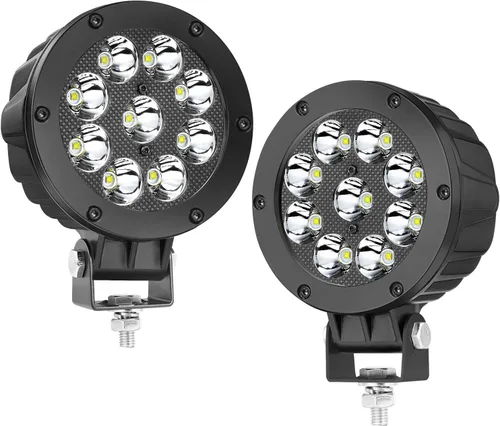 Vista 8 de Luces antiniebla LED ámbar redondas de 3.5 "50W combinadas luces