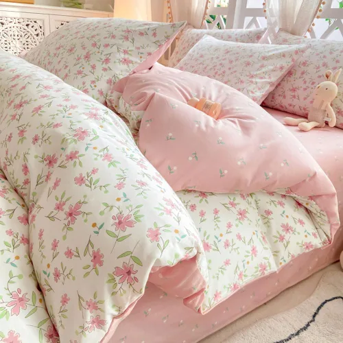 Vista 20 de VM VOUGEMARKET Juego de Funda de Consolador Romántica con Volantes Twin Estilo Princesa para Niñas Juego de Ropa de Cama de Flores Moradas