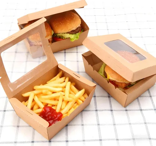 Vista 8 de SEUNMUK 30 cajas de comida marrón kraft de 40 onzas, contenedores desechables de papel kraft para llevar, recipientes de comida para llevar