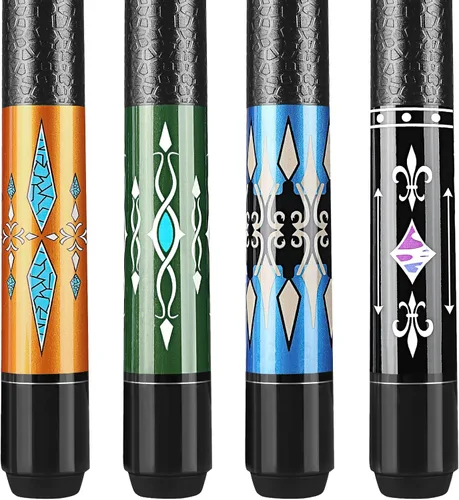 Pool Cue, 58" Pool Cue Sticks for Adults with 13MM Tips Canadian Maple Wood Leather Pattern Grip 18 19 20 21 oz, Professional Billiard Cues Players