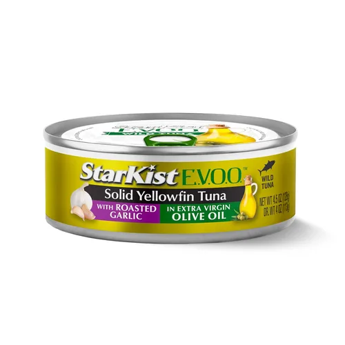 Vista 17 de StarKist E.V.O.O. Atún Blanco Sólido Albacore en Aceite de Oliva Virgen Extra, 4.5 Oz, Paquete de 12