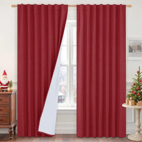 Vista 157 de LAMIT Cortinas opacas cortas de lino de 30 pulgadas para ventanas de cocina sobre el fregadero, cortinas de café texturizadas de lino marfil
