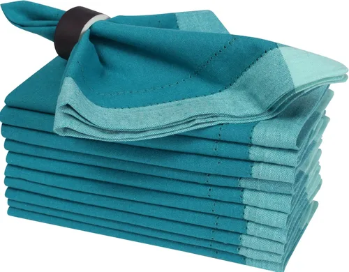 Vista 23 de Servilletas de tela para uso diario, 100% algodón, 18 x 18 pulgadas, color azul, servilletas de boda, servilletas de cóctel, servilletas de tela