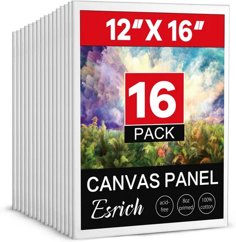 Vista 14 de ESRICH Mini lienzos para pintar, lienzo de 4 x 4 pulgadas a granel, paquete de 72 paneles de lienzo pequeños, lienzo de pintura de algodón