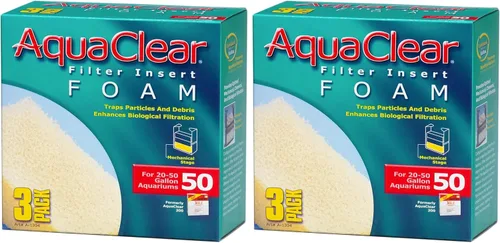 Vista 3 de Aqua Clear AquaClear 20 insertos de carbón activado, medios de repuesto de filtro de acuario, paquete de 3, A1380