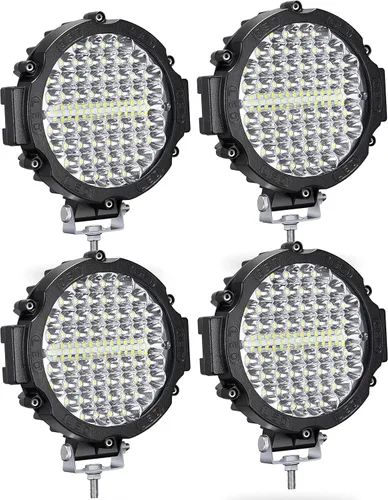 Vista 13 de Lightboss - Cápsulas de luz LED redondas, 7 pulgadas, 12 V-60 V, luces antiniebla LED de conducción todoterreno, 210 W, 21000 lúmenes, haz combinado