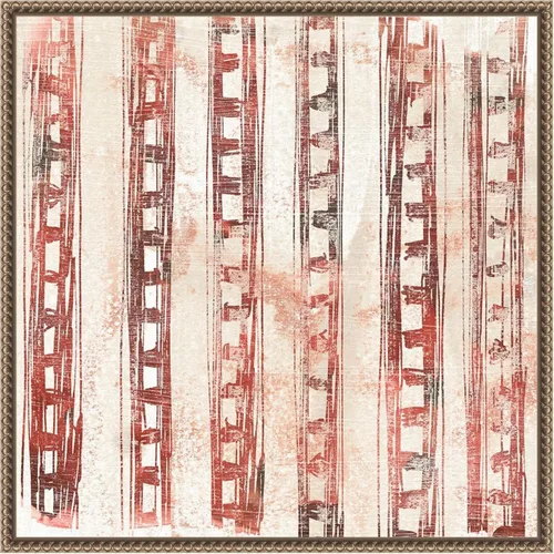 Vista 16 de Amanti Art Framed Canvas Wall Art 16x16 Red Earth Textile IX by June Erica Vess, Framed Wall Art Canvas, Abstract Artwork, Traditional Decor, Small