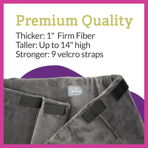 Vista 4 de Pet Dreams Juego de parachoques y alfombrillas para perros: cómodo forro y protector de cola de perro para jaula interior, se adapta a jaulas iCrate