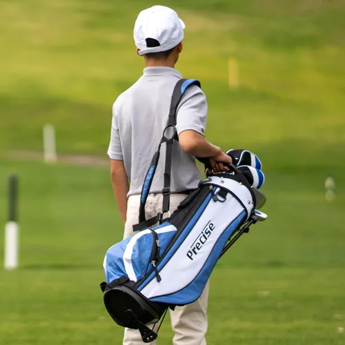 Vista 7 de Juego de palos de golf Precise X7 para niños – Juego junior de golf para niños y niñas con ejes de grafito ligeros, híbrido, putter y bolsa