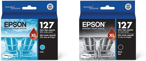 Epson 127 cartuchos de tinta DURABrite Ultra para NX-530, NX-625, WF-3520, WF-3530, WF-3540, WF-545, WF-60, WF-630, WF-633, WF-635, WF-645, WF-7010,