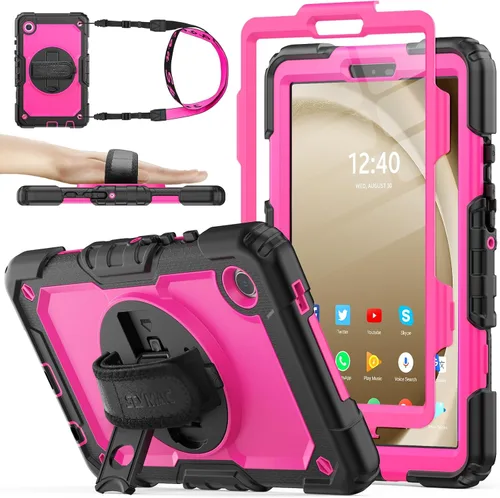 Vista 10 de SEYMAC stock Funda para Samsung Galaxy Tab A8 de 10.5 pulgadas, funda de protección contra caídas de cuerpo completo con protector de pantalla