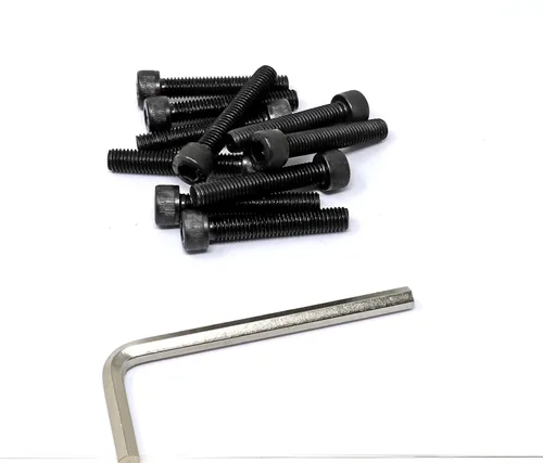 Vista 174 de iexcell - Juego de 100 tornillos de cabeza hexagonal M2 x 4 mm, paso de rosca 0.4 mm, acero de aleación grado 12.9, con acabado de óxido negro