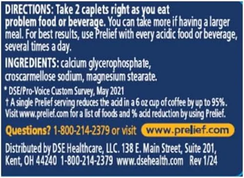 Vista 9 de Prelief Cápsulas Reductoras de Ácido Suplemento Dietético, 120