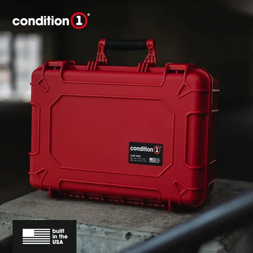 Vista 6 de Condition 1 Funda rígida impermeable mediana de 18 pulgadas con espuma, modelo 801, caja de almacenamiento protectora portátil para viajes,