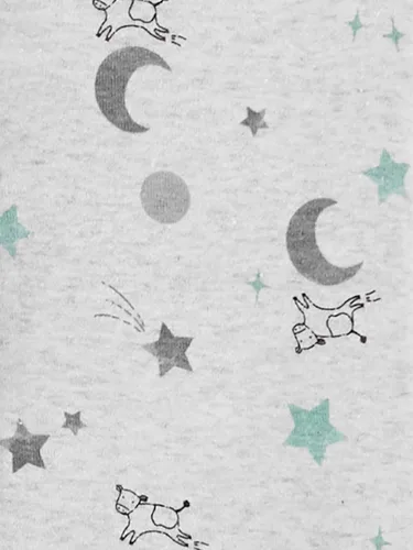 Vista 4 de Simple Joys by Carter's - Pijama de algodón con pies ajustada para niños pequeños y bebés, paquete de 3