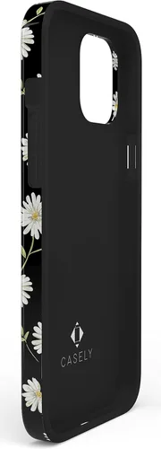 Vista 9 de Funda Casely para iPhone 11 Pro Max Daisy Daydream Floral Negro Diseño Clásico Ultradelgado