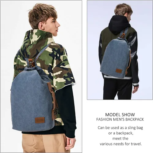 Vista 7 de KL928 Sling Bag - Small Crossbody Backpack Shoulder Casual Daypack Multipurpose Rucksack for Men Women