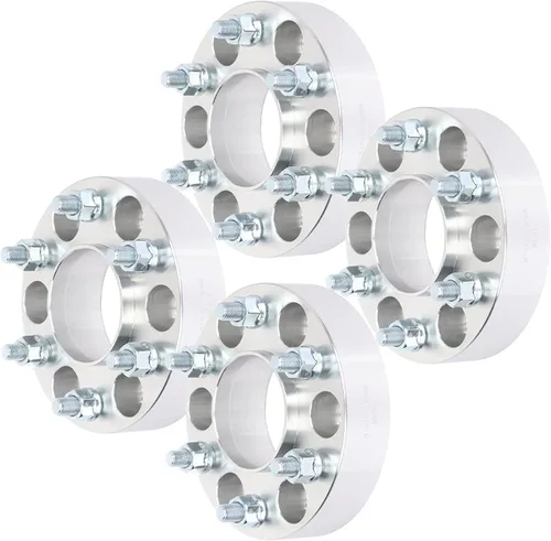 SCITOO 4 espaciadores de rueda de 6 x 5 a 6 x 5 plateados, 12 x 1.5 3.1 in, 1.5 pulgadas