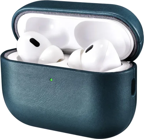 Vista 7 de ICARER Funda para AirPod Pro 3, Funda de Cuero 100% Genuino, Cubierta Vintage de Grado Superior Hecha a Mano, Funda Protectora Resistente a Golpes