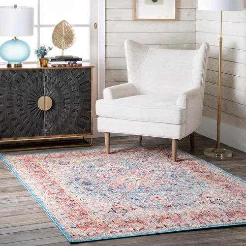 Vista 23 de nuLOOM Alfombra Persa Vintage con Diseño Paisley, 4' x 6', Dorado Verona Oro