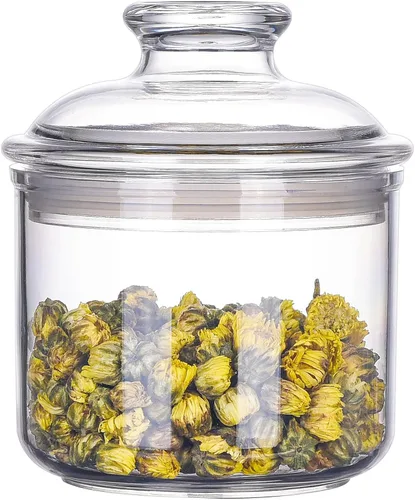 Vista 10 de Tarro de almacenamiento acrílico de 24 onzas, tapa hermética con anillo de sellado de silicona, recipiente ideal para azúcar, té, especias, hierbas