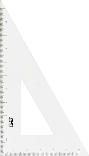 Vista 6 de Mr. Pen juego de reglas triangulares arquitectónicas con regla triangular graduada de 12 pulgadas, triángulos de 11 pulgadas 30/60 y 8 pulgadas 45/90